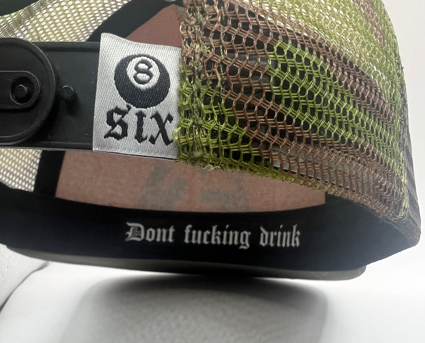 Chain logo “don’t drink” Camo and Orange SnapBack