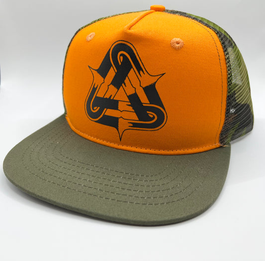 Chain logo “don’t drink” Camo and Orange SnapBack